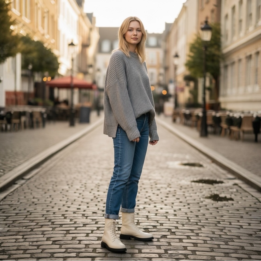 NIB LEGRES Leather Lace Up Combat Boots Size 39 $790